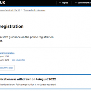8月4日起留学生入境英国不再需要警局注册